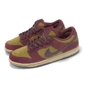 【NIKE 耐吉】滑板鞋 SB Dunk Low Pro B 男鞋 栗紅 綠 麂皮 復古 休閒鞋(HQ1625-600)