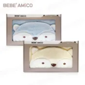 BEBE AMiCO-浣熊連帽開纖速乾浴毯-多色 彌月禮盒 洗澡浴巾 浴毯