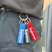 SUPREME WEBBING KEYCHAIN 織帶 矽膠鑰匙圈 吊飾 三色【彼得潘】