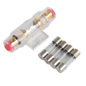 [商城] 立體聲保險絲座,4psc 60A 盒式透明外殼防塵車用