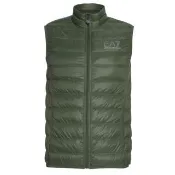 【EMPORIO ARMANI】男款 EA7 品牌LOGO 羽絨背心-橄欖綠色(L號)