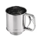 日本不銹鋼手壓式麵粉篩杯-單層網-大-10cm-日本製(V-603)