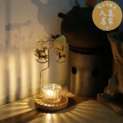 誠信行商店 燭台擺件 仿真蠟燭燈 旋轉木馬燭台套裝走馬燈浪漫燭光晚餐道具香薰蠟燭托盤擺件禮物