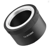 手動鏡頭卡口轉接環鋁合金用於 T2 卡口鏡頭到佳能 EOS M1/M2/M3/M5/M6/M6 Mark II/M10/