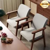 【可開發票】【口碑推薦】全實木餐椅扶手椅子餐桌椅靠背凳子家用學習書桌椅電腦辦公麻將椅【满额免運】