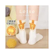 (店+)𝐋𝐎𝐓𝐒𝐎 𝐒𝐎𝐂𝐊𝐒 日系立體蛋蛋貓咪中筒襪 可愛卡通襪 女襪 襪子 穿搭 #ZD013