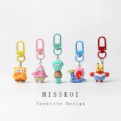 MISSKOI 可愛卡通海綿寶寶派大星個性背包包吊飾簡約日常飾