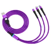 (店+)二拖三快充線五合一快充數據線 一拖三充電線 1.2m快充線 安卓 蘋果 type-c 快速充電 數據線