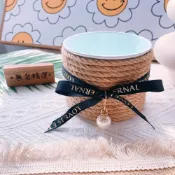 (店+)贈珍珠緞帶 麻繩鐵桶 復古 盆器 聖誕樹 聖誕節裝飾 花盆 盆栽 花器 乾燥花盆 永生花 底座 容器 擺件 收納