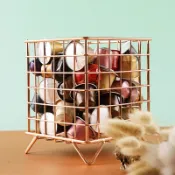 儲物籃 Dolce Gusto Nespresso 咖啡包膠囊架咖啡金屬桌面收納袋