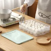 廚房餃子盒凍餃子家用冰箱保鮮收納盒放餃子的速凍盒冷凍水餃托盤訂單滿199元出貨