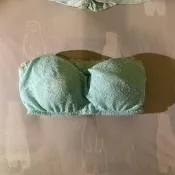 日本品牌Peach John花花蕾絲嫩綠色平口小可愛s號(全新)
