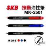 (店+)【SKB 文明】SKB 按動油性筆 MK-2501 /一支入 2mm 油性奇異筆 按壓式奇異筆 按壓奇異筆 麥克筆 記號筆 -文