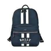 【HOTAI購】【BALLY】 FIXIE.STL 字母LOGO再生尼龍拉鍊斜背後背包(深藍)
