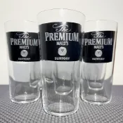 絕版 日本製 三得利 SUNTORY薄杯 啤酒杯 The PREMIUM MALT’S 神泡 居酒屋 飲食店 業務用