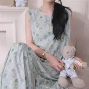 【韓國K.W.】韓國空運輕棉麻幻影情人高品質免穿搭洋裝(小香風/輕量涼感/洋裝/休閒/日系/通勤/渡假)