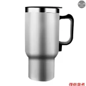 汽車保溫杯 12.0V 電熱水壺加熱杯不銹鋼保溫瓶 450ml 用於加熱咖啡茶牛奶
