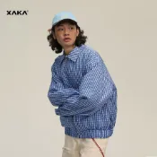 美式復古雙面穿格紋拉鍊夾克男 小眾高級感寬鬆百搭情侶外套