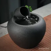 🐮臺灣出貨 流水器擺件 流水盆 小流水盆 流水聚寶盆 陶瓷水缸 流水擺飾 客廳 辦公室財位擺飾 開運 開幕送禮 入厝禮物