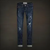現貨《Hollister Co.》A&F 副牌 女款Super Skinny Destroyed 刷破窄管牛仔褲【1S】