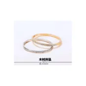 (店+)【木村井泓】時尚簡約冷淡風鑲鋯石鈦鋼手環 白鋼手環 鈦鋼男士手鍊 鋼手鍊 手鐲 女款(CX991)