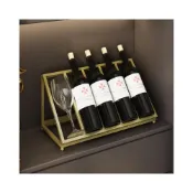 (店+)家用紅酒架子斜放葡萄酒展示托架酒櫃內部吧臺擺件輕奢鐵藝置承義