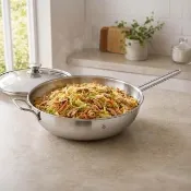 【WMF】★2026新品★不鏽鋼百味炒鍋30cm(附玻璃鍋蓋) 中華炒鍋 萬用炒鍋