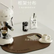全球選品1館 生活百貨 復古廚房檯面瀝水墊咖啡機桌面吧檯吸水矽藻泥墊茶杯墊碗盤餐墊