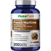 『美國原裝』Nusapure french maritime法國松樹皮 碧蘿芷 12000mg 400mg 200顆