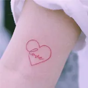 唯愛-Only Love 小紅書同款熱賣love字母簡約線條愛心紋身貼紙 台灣現貨 P480