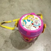 日本迪士尼愛莉絲愛麗絲夢遊仙境爆米花桶背帶桶子妙妙貓時間兔絕版收藏