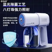 【精選之家】MUZHILIN藍光K6奈米酒精消毒噴霧槍家用紫外線殺菌充電