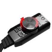 (店+)【u-ta】USB音效卡 7.1音效卡 免驅動及插及用 一鍵開關麥克風 音量轉盤 立體環繞 虛擬7.1