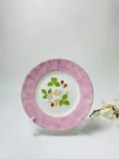 古瓷堂日本回流瓷器 Wedgwood 野草莓 黑寶瓶 甜品盤 20.5cm 英國骨瓷 稀有款 復古 下午茶 送禮
