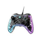 【tFriend】副廠 透明USB有線震動手把 RGB發光遊戲搖桿控制器(適用Switch及PC/PS4/安卓/支援TURBO連發功能)