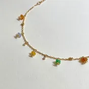 【滿天星】 18K金 桂花翡翠手鍊