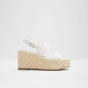 【ALDO】KEONI-麻花編織厚底楔型涼鞋-女鞋(白色)