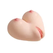 (店+)心形美胸 水嫩果凍手感 奶心乳 雙乳通道+乳溝+陰交 乳交 矽膠娃娃 假奶 胸部 飛機杯 情趣用品 自慰器男用 性愛娃娃