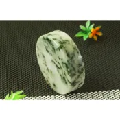 T14玉裸石❀天然翡翠玉A貨水潤飄花手鐲心玉原石塊石【緬甸玉翠軒】玉首飾品 鎮紙 把玩