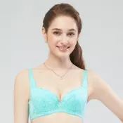 思薇爾 花火佳人系列B-F罩蕾絲包覆女內衣(綠水晶)