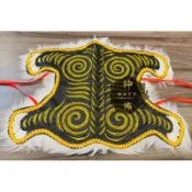 【神佛佛具】黑底金蔥平繡虎爺衣 虎爺公 虎爺將軍 黑虎將軍 虎爺 虎皮 神明衣 平繡 黑色 虎爺 8寸8 1尺3