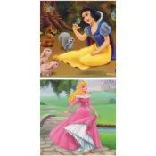 迪士尼珠光磁磚貼-白雪公主與睡美人(2圖)9.5cmX20cm(DF618170) (買一送一)