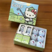 淘好物百貨店 【禮贈】HELLO kitty高爾夫球禮盒印製3層球可愛圖案印製遠距離球
