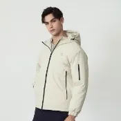 【pierre cardin 皮爾卡登】網路獨家 男款 保暖防風防潑水科技棉連帽外套-米色(7255761-81)