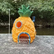💗臺灣出貨💗魚缸菠蘿屋章魚哥房子魚缸小型家用內裝飾全套裝菠蘿屋魚缸躲避屋