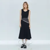 SO NICE 百搭3D剪裁修身空氣棉背心長洋裝｜深灰、黑、淺綠｜STAR｜都會時尚女裝【2563F022】