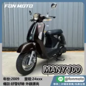 🛵台南二手機車🛵2009 KYMCO MANY 100 棕色 碟煞版