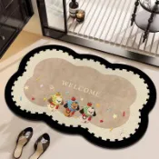 🎉新店開業-優惠多多🎉 臺灣出貨硅藻泥浴室地墊衛生間廁所洗手間腳墊加厚防滑吸水速幹易打理門墊