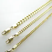 正18K (Au750) 18K黃K金 古巴鍊 項鍊  K2010