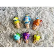 神奇寶貝造型公仔/甜筒冰淇淋雪糕模型/辦公室小物/裝飾品/動漫週邊/皮卡丘 傑尼龜 可達鴨 卡比獸